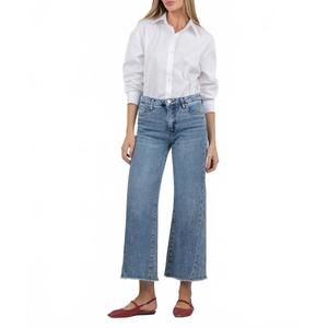 NEW KUT FROM THE KLOTH meg wide leg jean in defiant wash